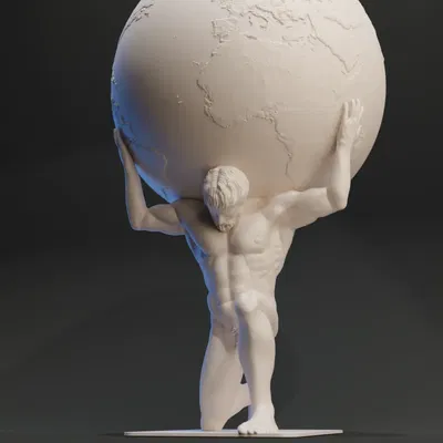 Đèn Atlas V2 - Tượng Thần Atlas Cõng Bầu Trời