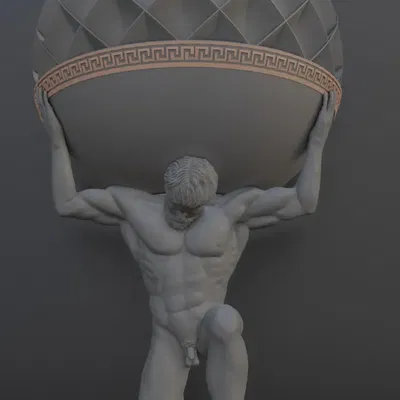 Đèn Atlas V2 - Tượng Thần Atlas Cõng Bầu Trời