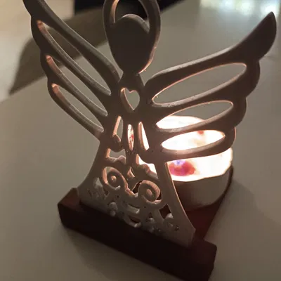 Chân Nến Giáng Sinh Hình Thiên Thần và Cây Thông