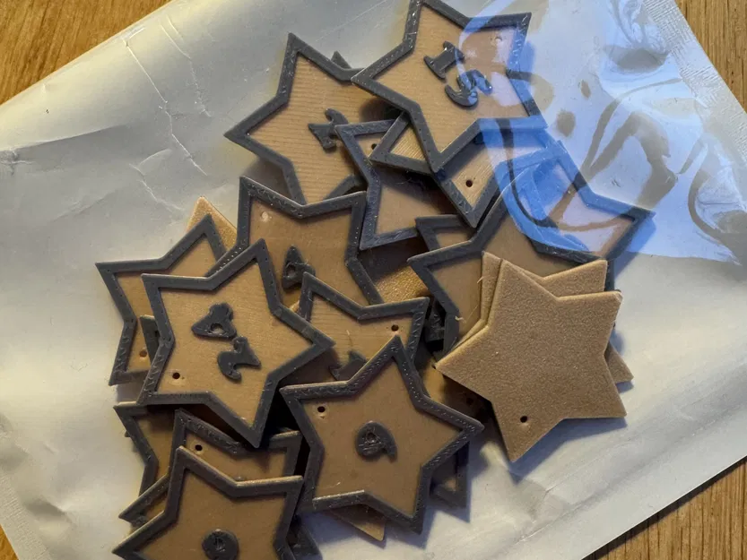 Những Ngôi Sao Cho Lịch Vạn Niên (Có Lỗ), Đánh Số Từ 1-24 - Image 4