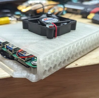 Hackboard 2 case with fan mount