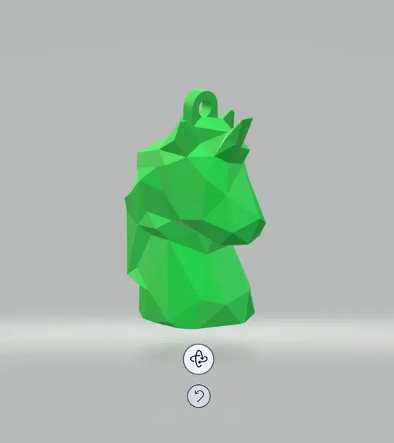 Móc Khóa Kỳ Lân Kiểu Low Poly - Image 1