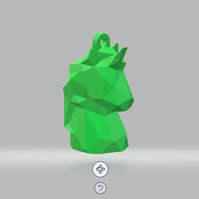 Móc Khóa Kỳ Lân Kiểu Low Poly