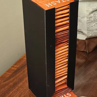 Tall Teabag Dispenser with easy-load slot