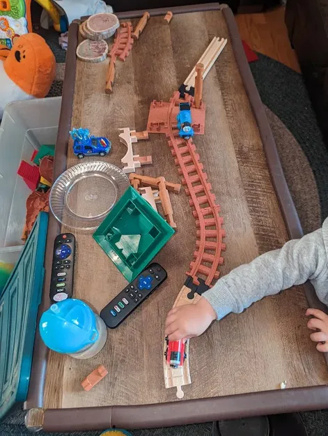 Bộ chuyển đổi đường ray Lincoln Log sang đường ray gỗ (Brio, IKEA) V1 - Image 2