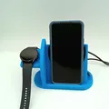 Phone charger stand with galaxy watch attachment - Thumbnail 1