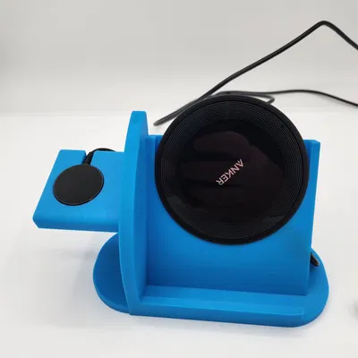 Phone charger stand with galaxy watch attachment