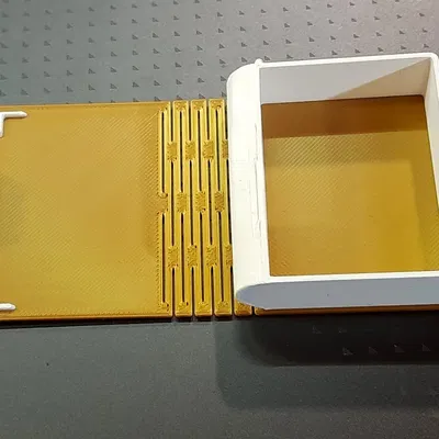 book box christmas tree ornament with living hinge and small storage