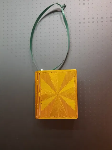 book box christmas tree ornament with living hinge and small storage - Image 3