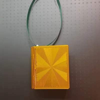 book box christmas tree ornament with living hinge and small storage