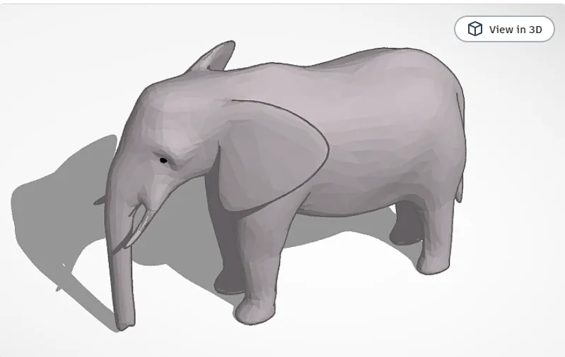 Mô hình Elefent 3D - Image 1