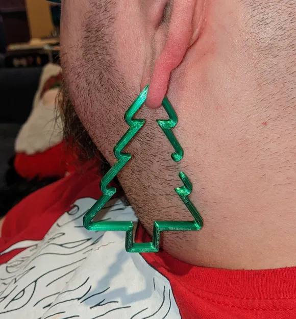 Bông Tai Cây Thông Noel Cho Lỗ Tai Xỏ Khuyên - Image 3