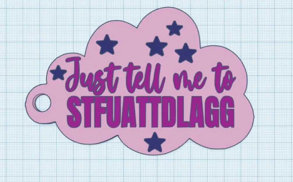 STFUATTDLAGG Keychain - Image 1