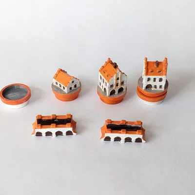 Quân cờ Catan Phong Cách Nhà Cổ Điển Séc