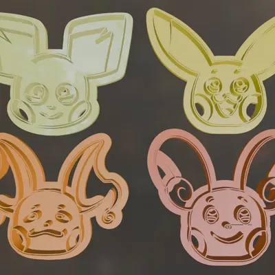 Bộ Khuôn Cắt Bánh Quy Pichu/Pikachu Evolution Line - Pokemon