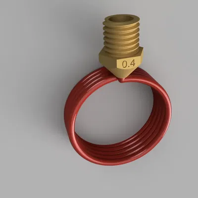 Nozzle có sợi filament treo lủng lẳng