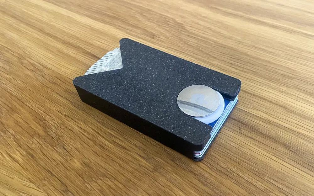 Ví nhỏ gọn có AirTag đựng thẻ, tiền giấy và tiền xu - Image 3