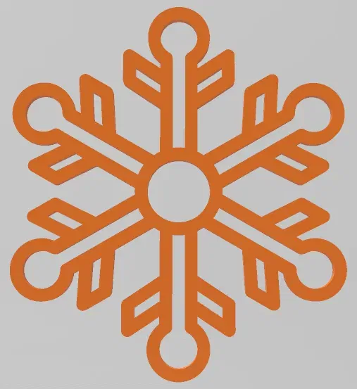 EASY TO PRINT, SNOWFLAKE, CHRISTMAS ORNAMENT 16, ORNAMENTS - Image 1