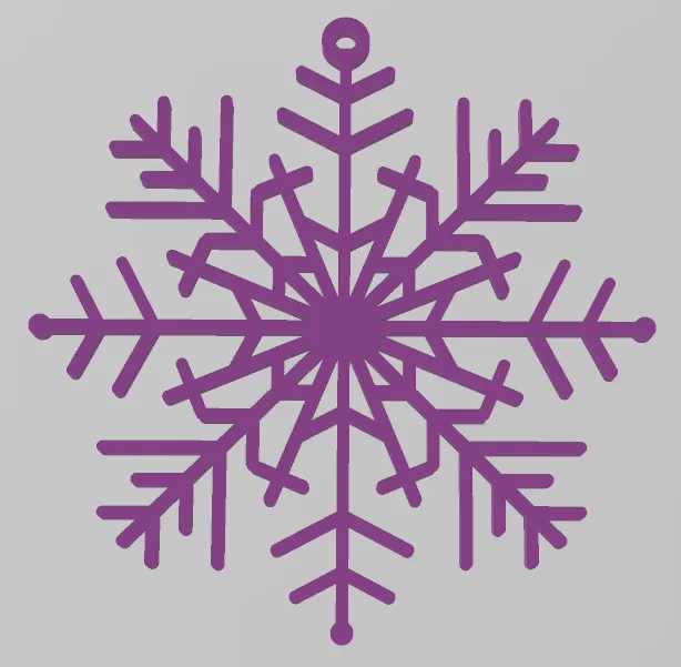 EASY TO PRINT, SNOWFLAKE, CHRISTMAS ORNAMENT 15, ORNAMENTS - Image 1