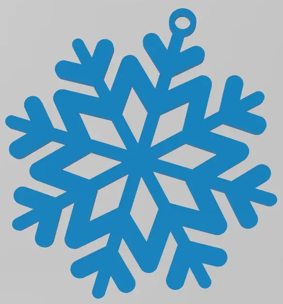 EASY TO PRINT, SNOWFLAKE, CHRISTMAS ORNAMENT 13, ORNAMENTS - Image 1