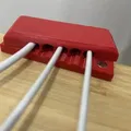 Magnetic cable organizer for desk with clamps - Thumbnail 1