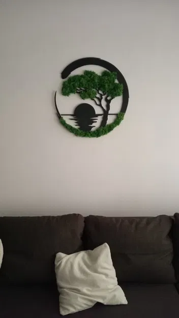 Bonsai giả rêu treo tường (60cm!) - Image 2