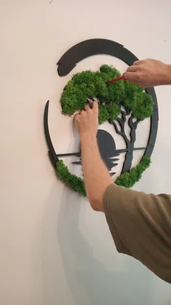 Bonsai giả rêu treo tường (60cm!) - Image 3