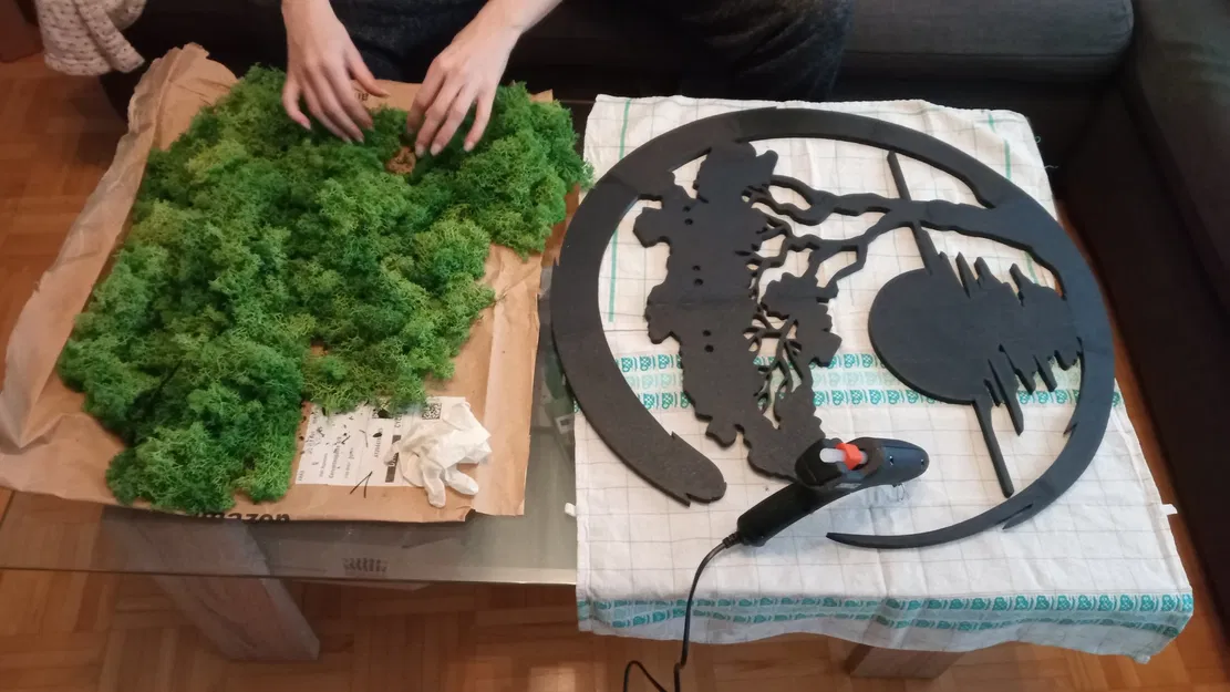 Bonsai giả rêu treo tường (60cm!) - Image 7