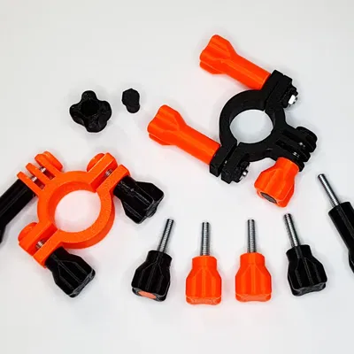 GoPro style thumb screws and handle bar mount