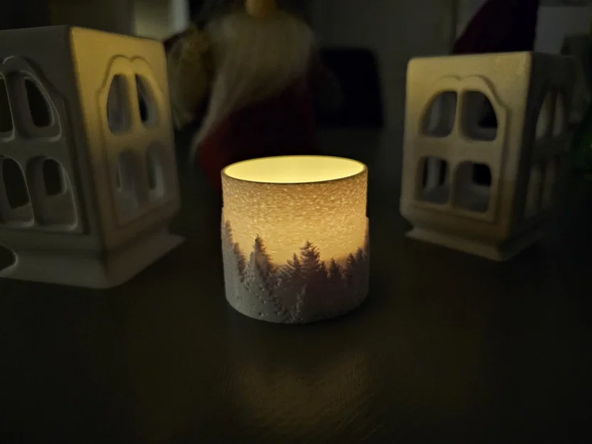Đồ Trang Trí Đèn LED Phong Cảnh Giáng Sinh Lithophane - Image 1