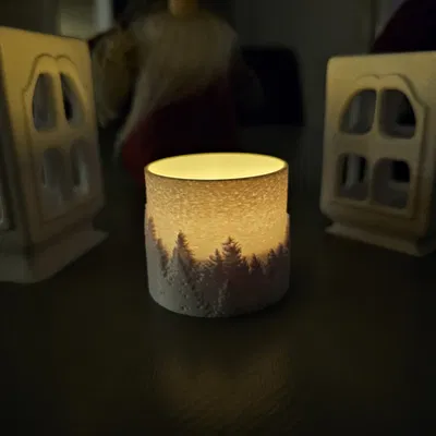 Đồ Trang Trí Đèn LED Phong Cảnh Giáng Sinh Lithophane