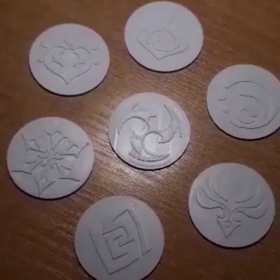 Mẫu Vision Genshin cho Đổ Resin