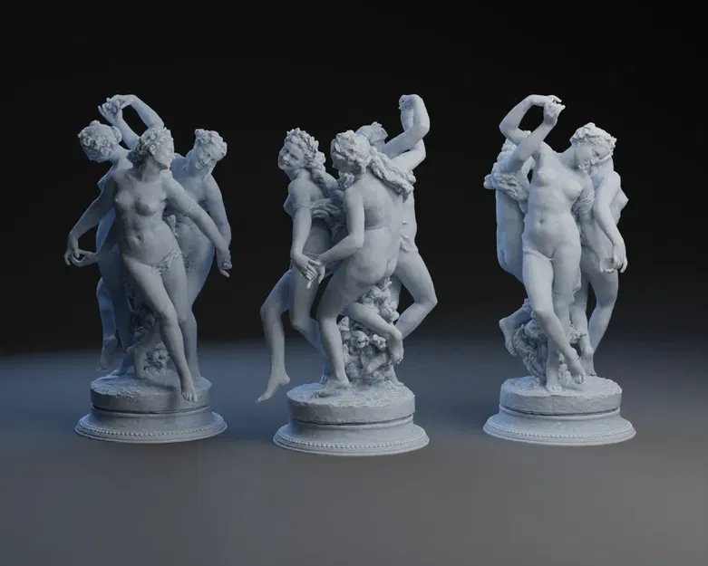 Les Trois Grâces, c. 1872 CE - Tác phẩm điêu khắc kinh điển - Image 1