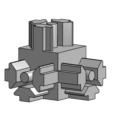 Đầu Nối Nhôm Định Hình 3 Chiều Aluprofil
