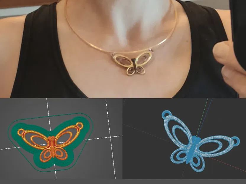 precious butterfly pendant for a necklace - Image 1