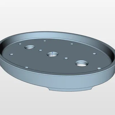 Chậu Bonsai 20 oval phẳng kiểu rừng 262x194x30mm