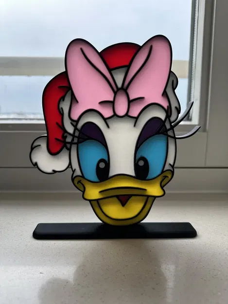 Móc Khóa Trang Trí Cửa Sổ Hình Daisy Duck Nhân Dịp Giáng Sinh - Image 2