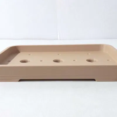 Chậu Bonsai 19 Chữ Nhật Bo Tròn Kiểu Rừng 250x160x30mm