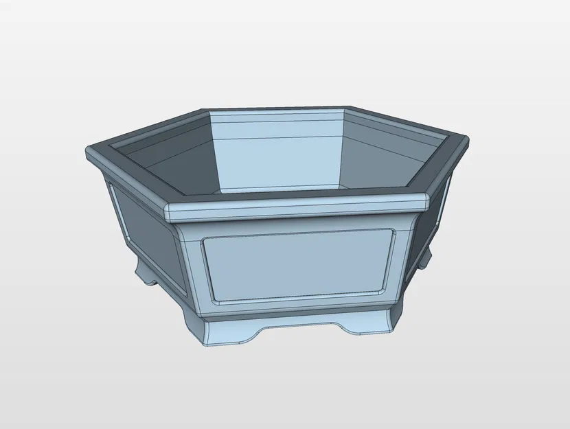 Chậu Bonsai 23 lục giác vát cạnh 170x170x62mm - Image 5