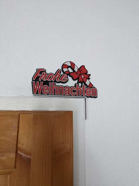 Title Góc cửa Giáng sinh Frohe Weihnachten Dekoration für Türrahmen - Image 1