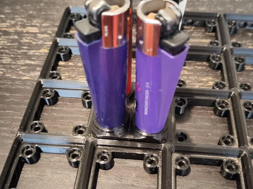 Kệ Bật Lửa Clipper Gridfinity 1x1 Có Lỗ Nam Châm - Image 1