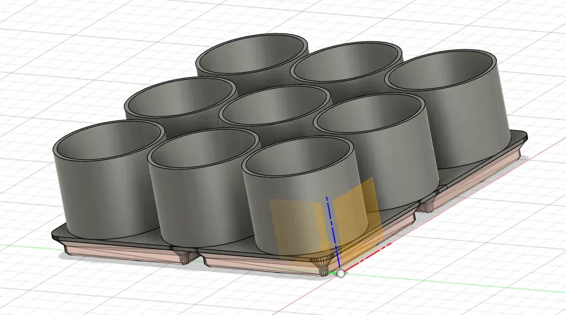 Giá Đựng Dầu Thơm Gridfinity 2x2 Cho Tối Đa 9 Chai Có Lỗ Nam Châm - Image 2