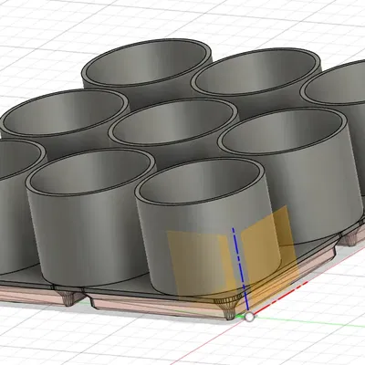 Giá Đựng Dầu Thơm Gridfinity 2x2 Cho Tối Đa 9 Chai Có Lỗ Nam Châm