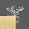 Christmas door corner/Deer Head low poly - Thumbnail 1