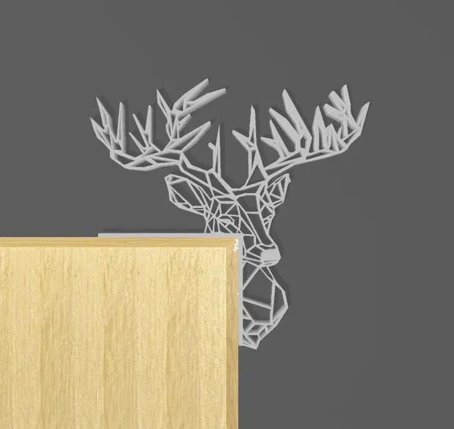 Christmas door corner/Deer Head low poly - Image 2