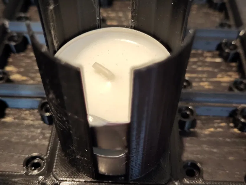 Chân nến Tealight Gridfinity 1x1 có lỗ nam châm - Image 3