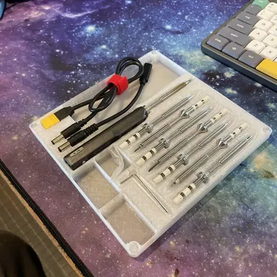 Hộp Đựng Mỏ Hàn TS100 Đi Du Lịch Có Thêm Đầu Hàn