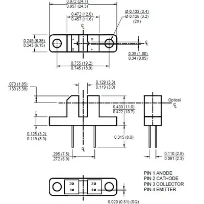 Khung gắn cho cảm biến quang OPT