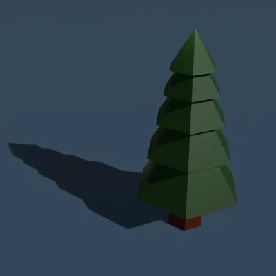 Cây thông Noel dạng low poly