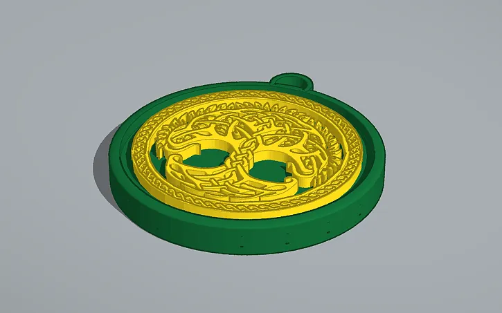 Mặt Dây Chuyền Cây Sự Sống Phong Cách Celt/Bắc Âu 50mm - Image 2